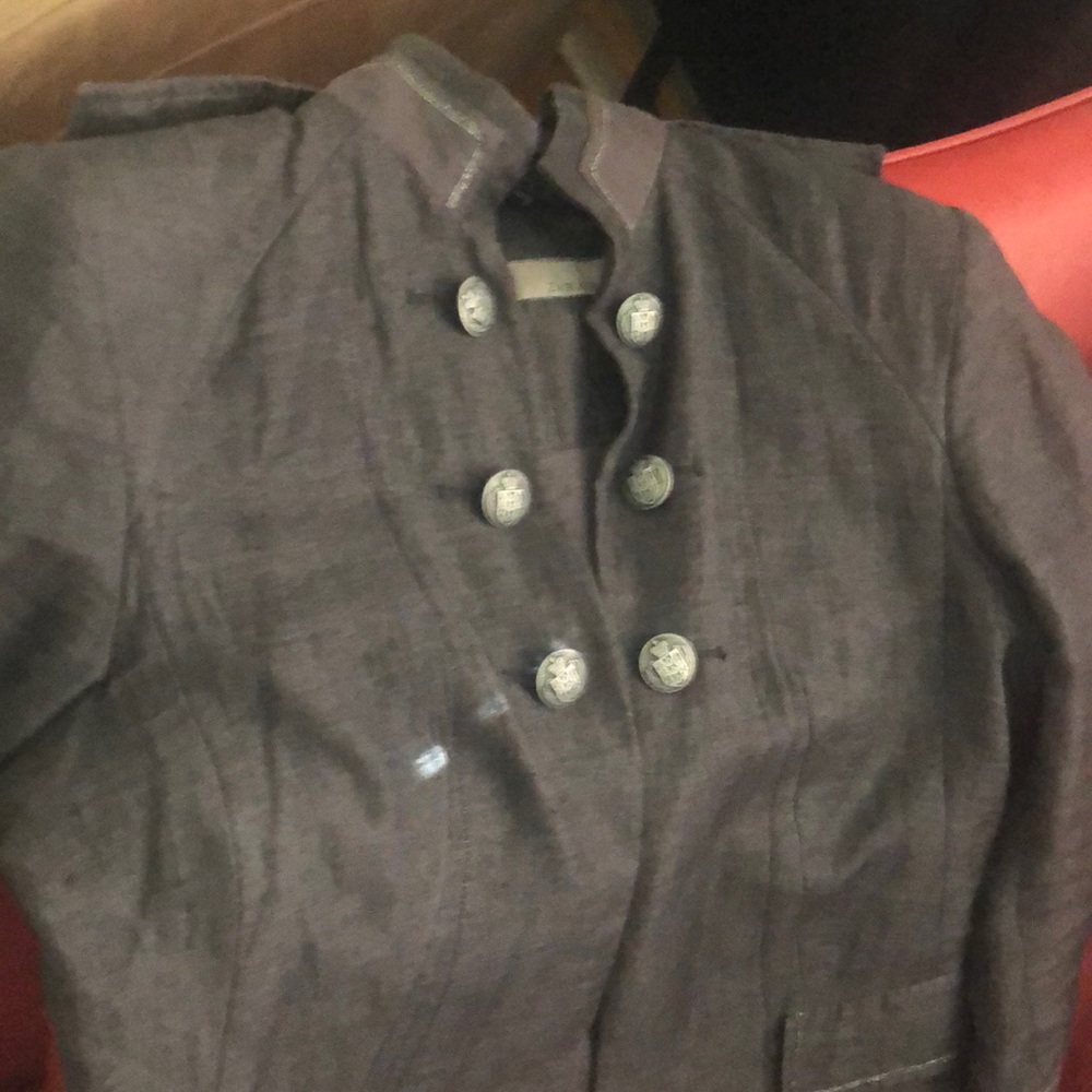Zara ..Gray and silver blazer
